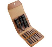 Nail Cutter Kit 12 Piece Clipper Set Stainless Steel Home Portable Manicure High-end Scissors Dead Skin Hand Trimming Tool Clippers(Bruin)