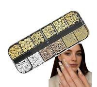 Nail Decoration - 1.97 x 5.12 Inch Large 3D Nail Decoration Set with Sea Theme, Durable Rhinestone Manicure Accessories for Wedding, Holiday, Party, Girls, Travel, Home, Daily , DIY Set