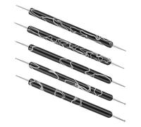 Nail Decoration Tool - 5 Pieces Double-Ended Stainless Steel Tip Pen, Dotting Pen | For Women Enthusiasts Professional Friends Home Salon Study Daily