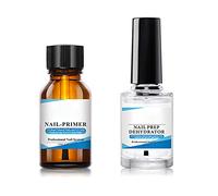 Nail Dehydrator and Primer Bond Set, Natural Nail Dehydrant and Max Bond, Nail Prep Natural Dehydrate Bond Primer, Nail Protein Bond for Gel Nail Polish 15ml