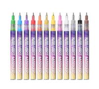 Nail Design Pen Set - Fine Tip Nàil Markers, Quick Dry Art Pens | Vibrant Color Naîl Creativity Tools Sèt for Kids Beginner Fingernail Canvas Craft Salon Home Supplies