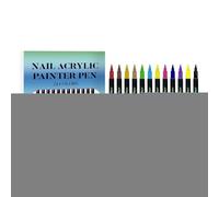 Nail Design Pens - 12 Quick Drying Nail Markers Long Lasting Color Set | Creative Dotting Drawing Tools for Women Girls Kids Adults Home Salon A