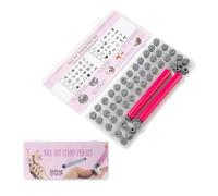 Nail Design Stamp Set for Nails 48 Pieces Manicure Applicator Decoration for Painting and Practice