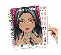 Nail Design Sticker Book - Fingernail Design Coloring Toy Kit, 6.5 x 8.46 inches Girl Sticker Book, Fingernail Desgn Coloring Toy Kit for Home School Teen Nursery Youth Travel Kindergarten Adult