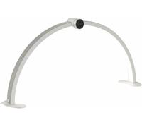 Nail Desk Light 48W Foldable Half Moon Lamp, 3 Modes 3000-6000K Stepless Table Lamp with Smart Display for Lash Extensions and Tattooing