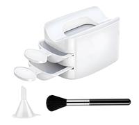 Nail Dip Powder Tray - Portable Double-Layer Nail Dip Recycling Box | Manicure Dips Powder Tool for French Tips, Glitter & Rhinestone Nails Art, Home & Salon | with Brush & Funnel
