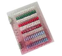 Nail Display Book, Acrylic Color Chart Binder, 11.81 x 9.84 x 2.36 inches Magnetic Tip Holder, Sample Preview Organizer, Practice Stand with Clear Cover for Salon, Shelf, and Collection