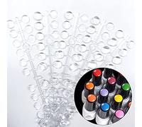 Nail Display Dot, Nail Display Colour Card, 120 Pieces Nail Polish Display, Round, Nail Display Round, Swatches Nails, Transparent Nail Display Point Colour Dots with Self-Adhesive Stickers