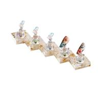 Nail Display Stand - Resin 10.6x2.2cm | Press on Nail Štand for Artificial Nâil Application - Acrylic Nâil Art Display Stand with Aurorä Shelĺ Effect, Reusable Nāil Tray | Beginners, Professionals