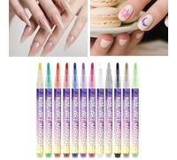 Nail Doodle Pens - 3D Quick-Drying Manicure Tools - Nail Design Dotting Liner Brush,for Home Salon Party Wedding Practice Daily Holiday Birthday Christmas Women Beginners