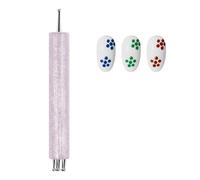 Nail Dot Tool - 5-Petal Flower Rhinestone Fine Tip Pencil | 1.5mm Nail Decoration Dotting Pencil | for Women Wife Girlfriend Beginners Professionals Home Salon Travel Daily