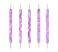 Nail Dotting Pens Set, 5 Pieces with Stainless Steel Tips, Multifunctional - Dotting Tools for Women's Fingernails - for Hobbyists, Women, Girlfriend, Professionals, Home Salon, Studio and Everyday