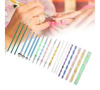 Nail Dotting Tool, 20pcs DIY Ball Stylus Acrylic Rods Dotting Tools Nail Art Double Sided Dotting Tools Nail Brush Nail Art Dotting Tool Nail Art Tip Dot Paint Manicure Kit