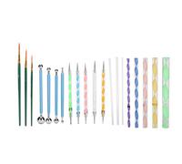 Nail Dotting Tool, 20pcs DIY Ball Stylus Acrylic Rods Dotting Tools Nail Art Nail Design Tools Double Sided Dotting Tools Nail Brush Nail Art Tip Dot Paint Manicure Kit