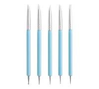 Nail Dotting Tool, 5 Pieces Double Tipped Nail Pen, Silicone Clay Sculpting Tools, Pottery Polish And Decoration, Clay Tools Sculpting, Multi-purpose For Young, Old, Professionals