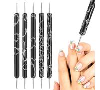 Nail Dotting Tools, Stainless Steel Pens, Precision Dotting Brushes Kit, Manicure Decoration Tools for Beginners Professionals Salon Home DIY Art Painting Design Floral Dots Patterns Use 12.8 cm