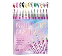 Nail Drawing Pen | Fine Tip 0.5mm Line Tool for Drawing | Markers - Varnish Pen - For Beginners Home Salon Parties Daily Practice Gift