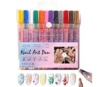 Nail Drawing Pen - Quick-Drying Painting Manicure Tools | Fingernail Art Markers Polish Pen | for Painting Dotting Home Salon Party Practice Daily Christmas
