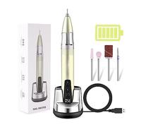 Nail Drill, 35000RPM Cordless Nail Drill Machine, Rechargeable Portable Electric Nail File with Touch Screen for Manicure Salon Tool Professional Nail Tools,Giallo-A