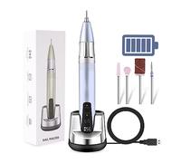 Nail Drill, 35000RPM Cordless Nail Drill Machine, Rechargeable Portable Electric Nail File with Touch Screen for Manicure Salon Tool Professional Nail Tools,Blu-A