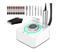 Nail Drill, 40000RPM Professional Electric Nail Grinder, Nail Polishing Machine, Nail Milling Cutter Callus Grinder, Nail Gel Polishing Remover Professional Nail Tools,Bianco-A