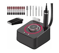 Nail Drill, 40000RPM Professional Electric Nail Grinder, Nail Polishing Machine, Nail Milling Cutter Callus Grinder, Nail Gel Polishing Remover Professional Nail Tools,Nero-A