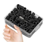 Nail Drill Abrasive Bands - 100pcs Size Extra Fine Grit Bits, Lightweight Nail Sanding Pack with Mandrel -Bit | Professional Nail Drill Accessories for Fingernails, Toenails and Do-it