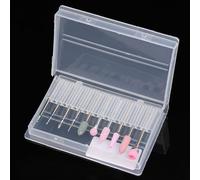 Nail Drill, Acrylic Nail Kit 10pcs Steel Nail Grinding Head Kit Nail Bits with 10 Nail Grinding Head and 1 Storage Box,Most Nail Polishing Machines for Electric File Nail Sanders
