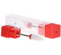 Nail Drill Bit, Ceramic Nail Grinding Head 4 Types Round Flat Ceramic Grinding Head Manicure Machine Accessories Toolround Flat Head Nice and clever