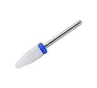 Nail Drill Bit Corn Head Shape Ceramic Nail Grinding Burr Small Hole Cleaning Head Easy to Use Lightweight Portable for Nail Carving Polishing Reshaping (Medium Grinding M Blue
