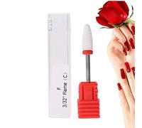 Nail Drill Bit Grinding Head,1PCS Professional Nail Art Electric Manicure Drill Grip Accessories Nursing Care Tool Optional Round Flat Ceramic Grinding Head(Round Corn Head)