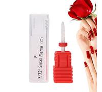 Nail Drill Bit Grinding Head,1PCS Professional Nail Art Electric Manicure Drill Grip Accessories Nursing Care Tool Optional Round Flat Ceramic Grinding Head(Rockets Head )