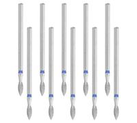 Nail Drill Bit Hard Shaping Silver Diamond Grinding Head 10pcs