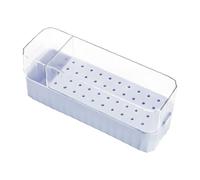 Nail Drill Bit Holder, 40-Hole Nail Drill Case, Storage Box with Transparent Lid, Dustproof and Washable, for Art Detailing Women Youth Girl Salon Workstation Gel Polish, 5.98 x 1.77 x 2.48 Inches