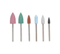 Nail Drill Bit Nail Art Drill Manicure Grinding Head Nail Polishing Bits Accessory Set Silicone Alloy Material for Home Nail Salon 6pcs (Set 10)