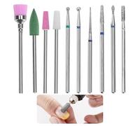 Nail Drill Bit Set Compatible with Makartt 3/32 Inch Carbide Nail Drill Bits for Natural and False Nails Professional Manicure Pedicure Grinding Polishing Bits for Nail Drill