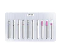 Nail Drill Bit Set Compatible with OMA01 to OMA10 Complete Manicure Cover Professional Tool Hard Nails Drill Bits