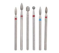 Nail Drill Bit Set, Manicure Polishing Tool, 6pcs/pack Stainless Steel Nail Art Grinding Polishing Head Manicure Accessories Tool for Nail Polishing Cuticle Dead Skin Clean(JG#9)