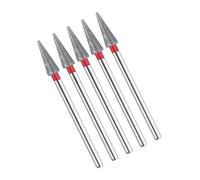 Nail Drill Bit Set, Nail Drill Bits Set for Manicure, Diamond Nail Drill Cuticle Clean Bit Set Pack of 5 Stainless Steel Multicolor(Tp 243)