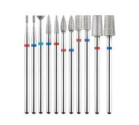 Nail Drill Bit Set, Nail Drill Bits Set for Manicure, Pack of 2 Diamond Nail Drill Bits 3/32 inch for Cuticle Electric Cutter Manicure(Tp 110 030b)