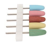 Nail Drill Bits, 5pcs Drill Bit Set Nails Nail Buffer Bit Buffing Nail Drill Bit Professional Portable Silicone Cuticle Remover Bits for Nail Grinding and Trimming