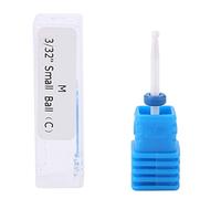 Nail Drill Bits, cuticle drill bit round ball Ceramic and Stainless Steel Construction, 5 Type, ceramic ball burr of Grinding Heads for Polish and Reshape Nails, Manicure Machine Accessories for Home