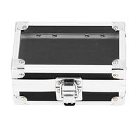 Nail Drill Bits Holder, Drop Organizer, Multi Hole Nail Drill Bits Stand with Transparent Cover, Aluminum Alloy Container for Professional Nail Technicians (Black)