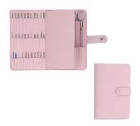Nail Drill Bits Holder,Multipurpose Portable PU Leather Compartment Design Nail Drill Bits Storage Bag Dustproof Waterproof Folding Organizer Bag for Travel or Home