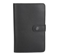 Nail Drill Bits Organizer Bag, Nail Bits Storage Container, Portable Manicure Drill Bits Wallet with 37 Slots, PU Material Zippered Pouch for Dead Skin Scissors and Nail Art Tools (Black)