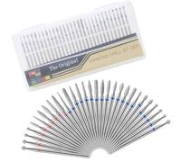 Nail Drill Bits Set, 30Pcs Diamond Cuticle Remover Bits Kit with Case, Rotary Diamond Drill Bit Polishing File Grinding Heads Tools for Nail Salon Manicure Pedicure