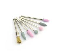 Nail Drill Bits Set Carbide, Silicone Rubber Stainless Steel Nail Drill Bits Buffer Rotary Burr Mills Cutter For Manicure Drill Accessories Foot Polishing Tools Pack Of 5 Multicolor(Clear)