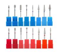 Nail Drill Bits Set, Diamond Nail Drill Bits Pack of 4 Cuticle Burr Milling Cutter for Manicure Pedicure Multicolor(Tp-243lx-025r)