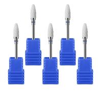 nail drill bits set Electric Nail Drill Bits Ceramic Nail Drill Bits Set Cuticle Remover for Manicure 5PCS Blue