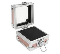 Nail Drill Bits Storage Box Aluminum Alloy Transparent Cover 25 Hole Organizer for Nail Artists and Salons Lightweight Durable and (Multicolor)